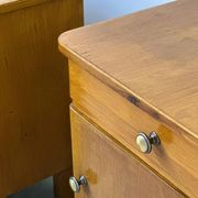 Paire de tables de nuit vintage Art Déco, années 1930-1940