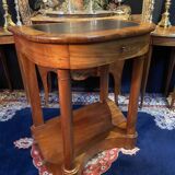 Console desk writing desk sofa back in solid walnut 19th Empire