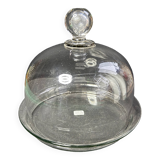Cloche à fromages avec plateau à rebord – ½ cristal soufflé et taillé