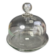 Cheese dome with rimmed tray – ½ blown and cut crystal
