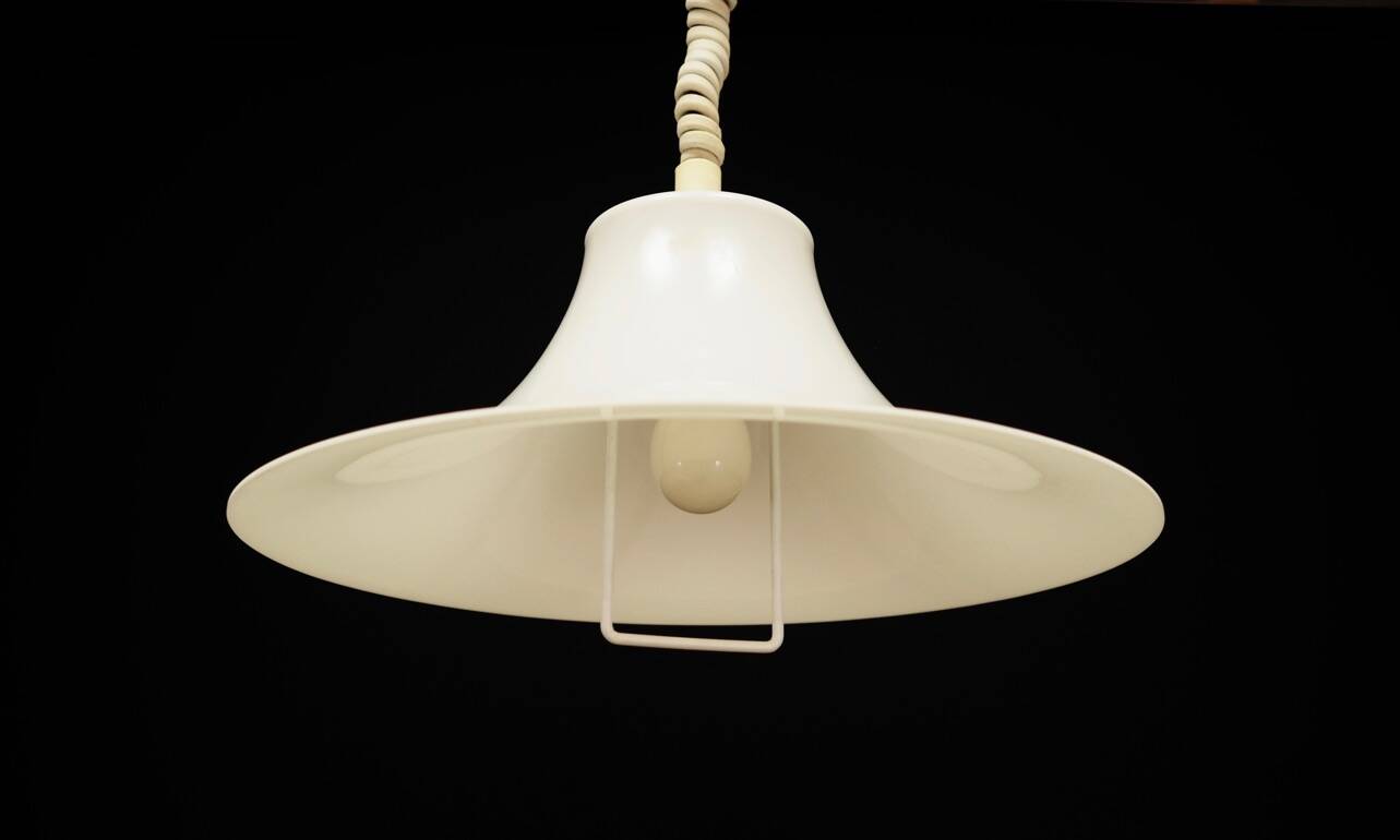 White pendant lamp, Danish design, 1970s, manufacturer: Fog & Morup