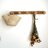 Wooden coat rack 5 hooks