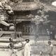 Old photography stereo, stereograph, luxury albumine 1903 Lama Temple, Beijing, China