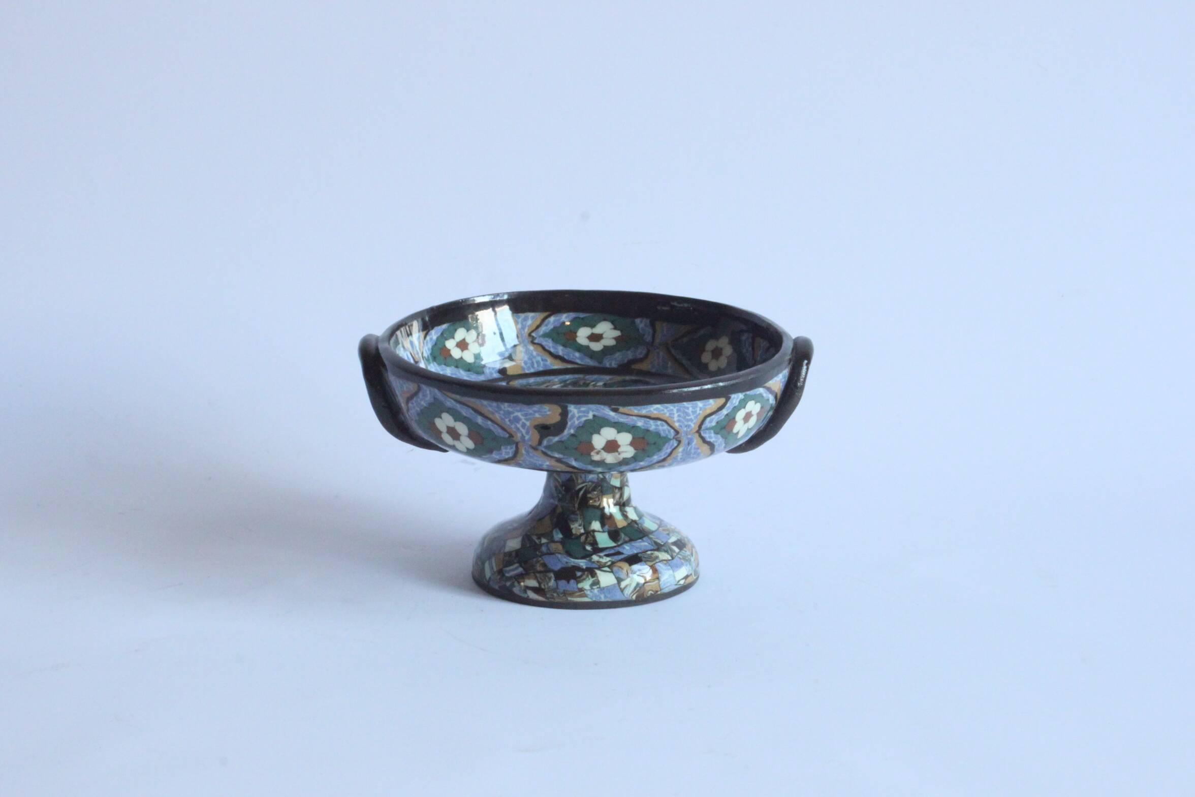 Taza en mosaïque Art déco par Jean Gerbino, 1930