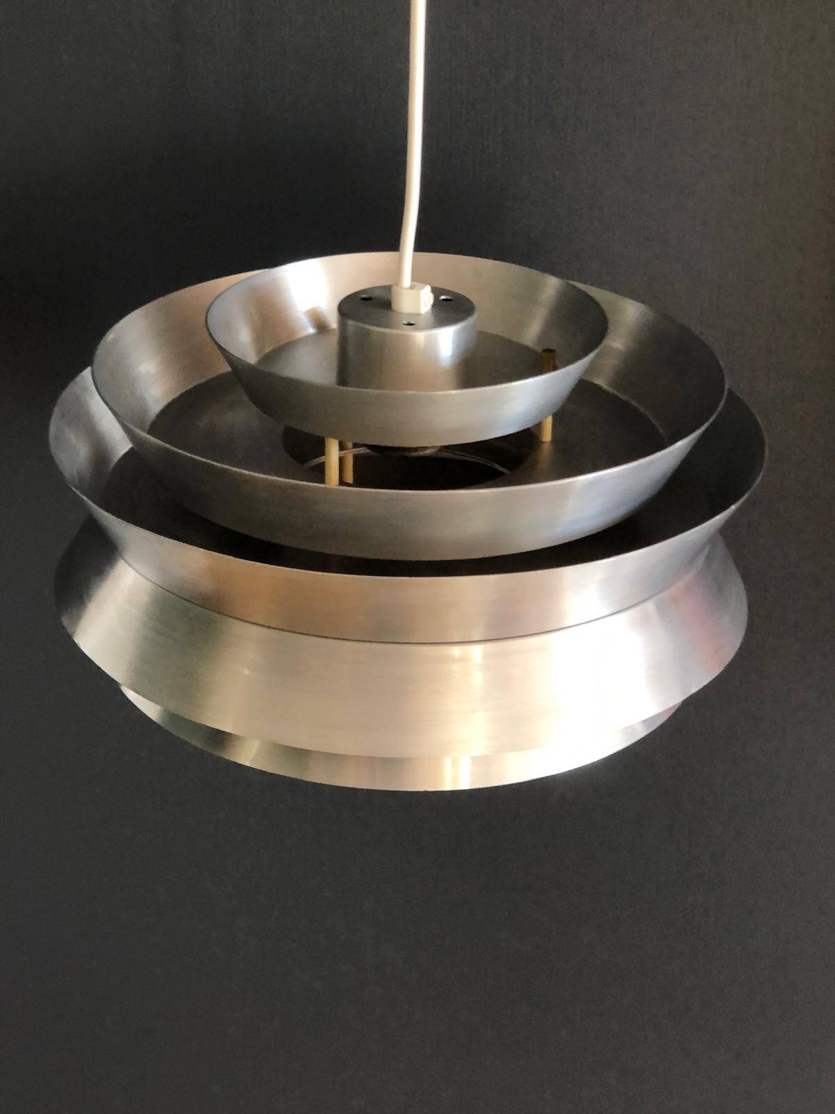 Vintage Aluminum Pendant Lamp by Carl Thore