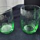 5 glass water tumblers with engraved floral design