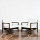Pair of Restored White Grey B-7522 armchairs by Zenon Bączyk, 1960’s