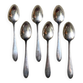 6 small silver-plated spoons