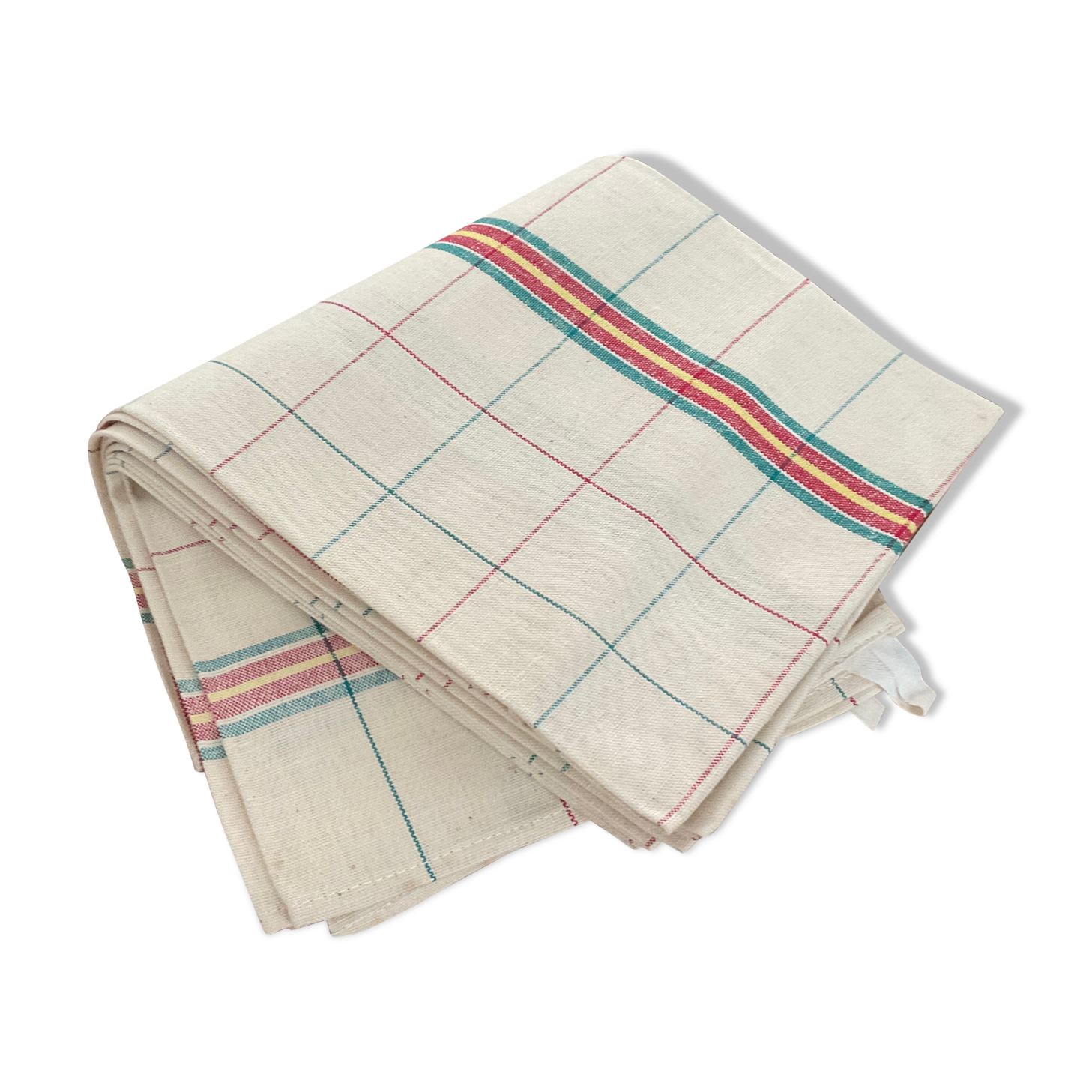 6 tea towels in metis, blue flower