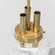 Vintage brass and blown glass pendant lamp – 1960s design chandelier