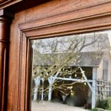 Rectangular mirror, wooden trumeau 120x139