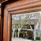 Rectangular mirror, wooden trumeau 120x139