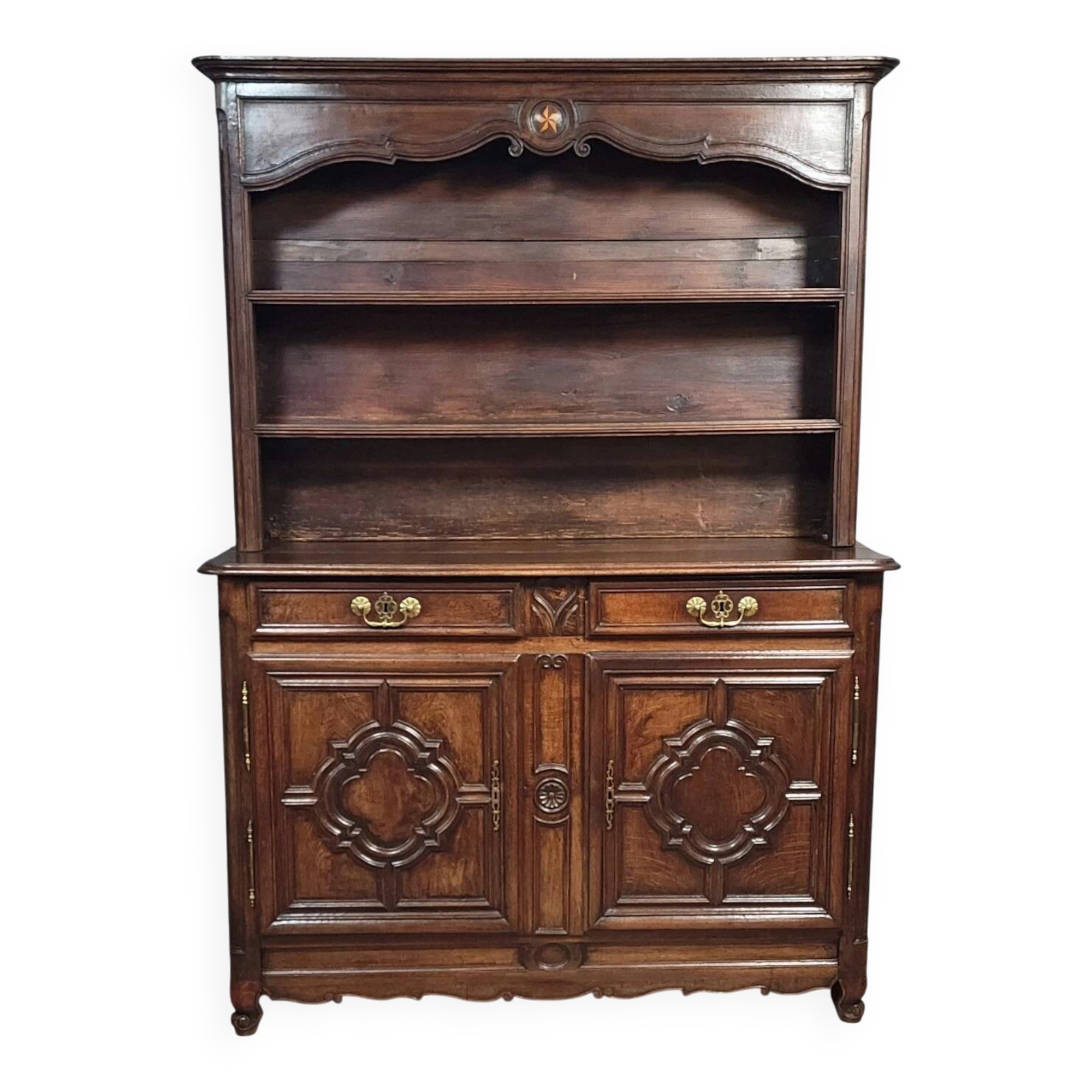 Louis XV period solid oak sideboard
