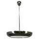 1930s Bauhaus UFO Chrome and Glass Pendant Light, Czechoslovakia
