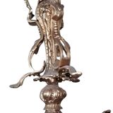 Lampadario in bronzo a 12 luci in stile Luigi XVI