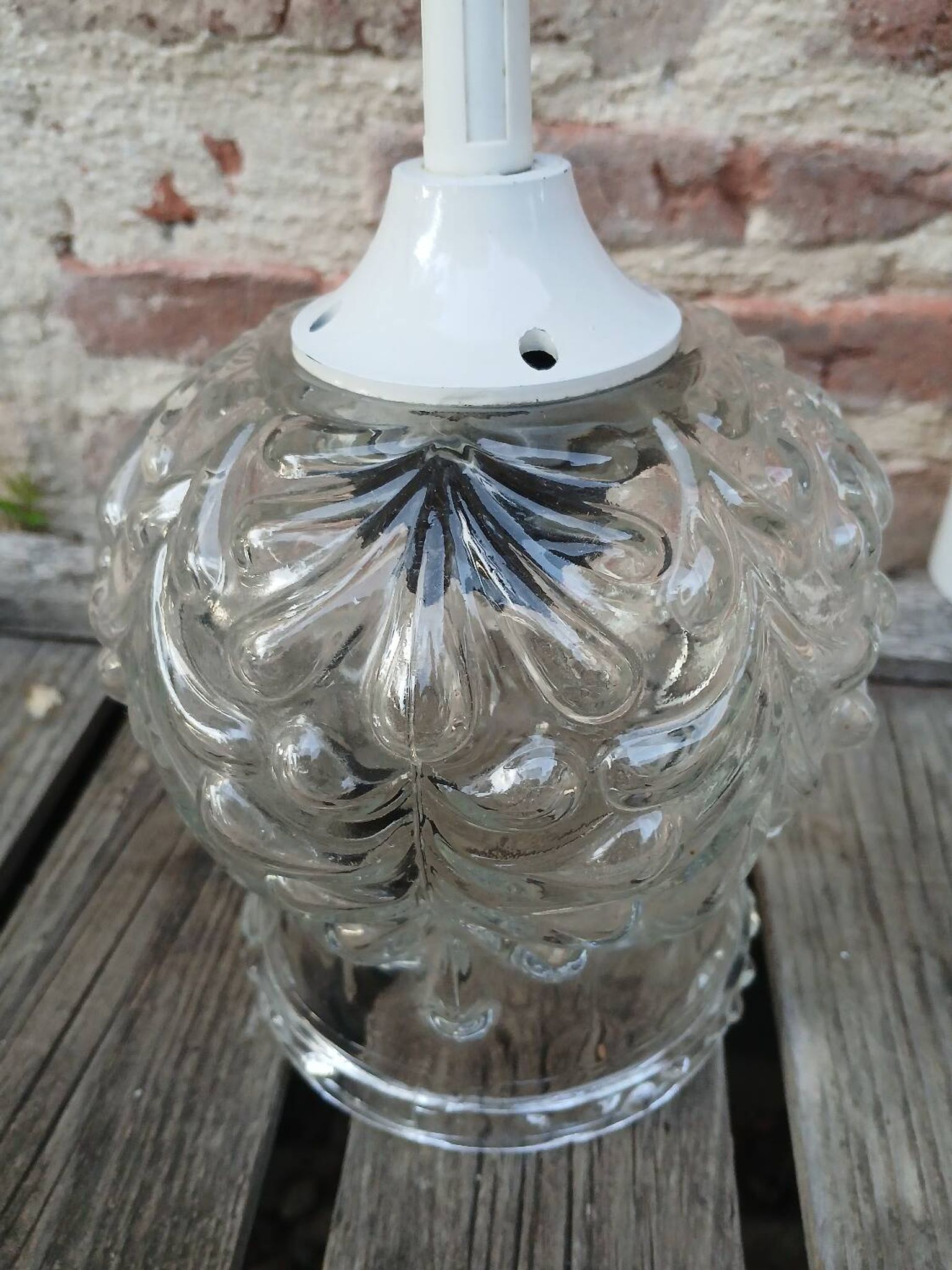 Vintage glass pendant/lamp