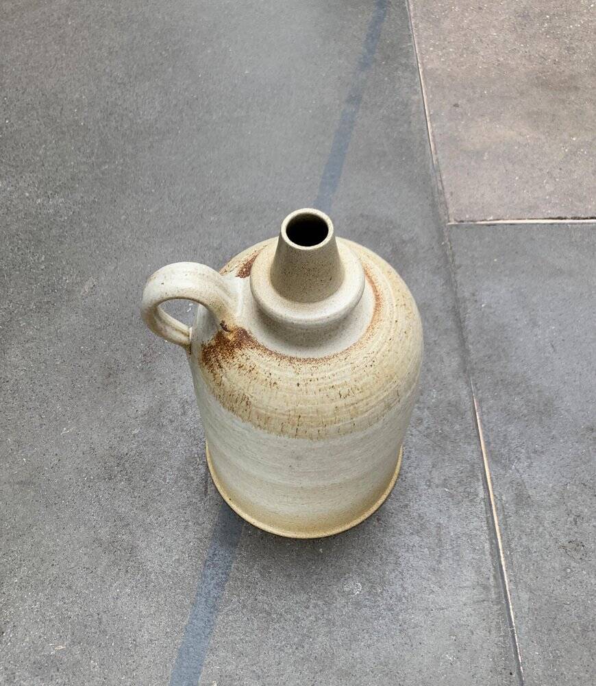 Large earthenware vase jug from German study pottery by Rudi Stahl, 1960s.