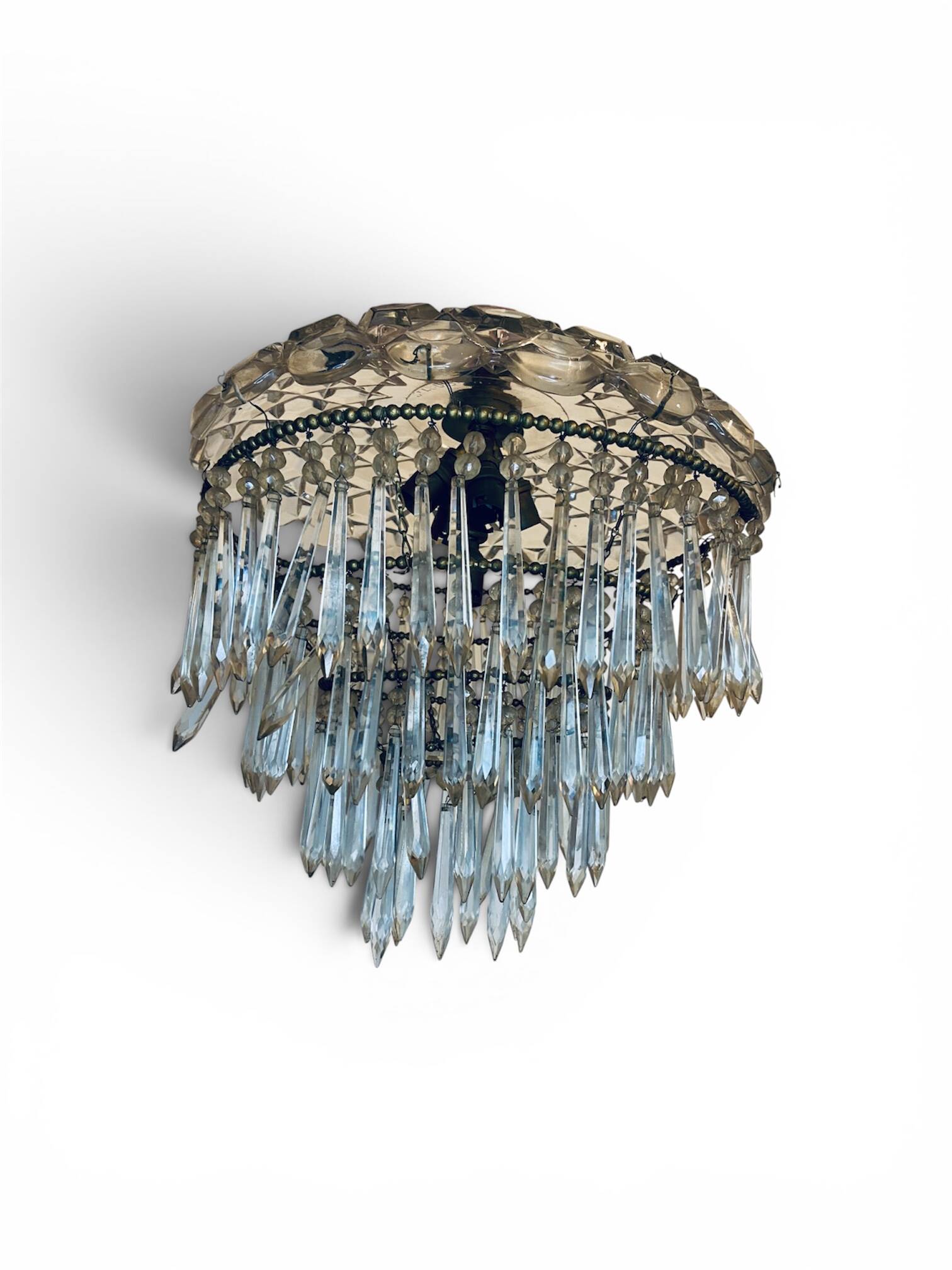 Chandelier / ceiling light in crystal Saint-Louis – signed