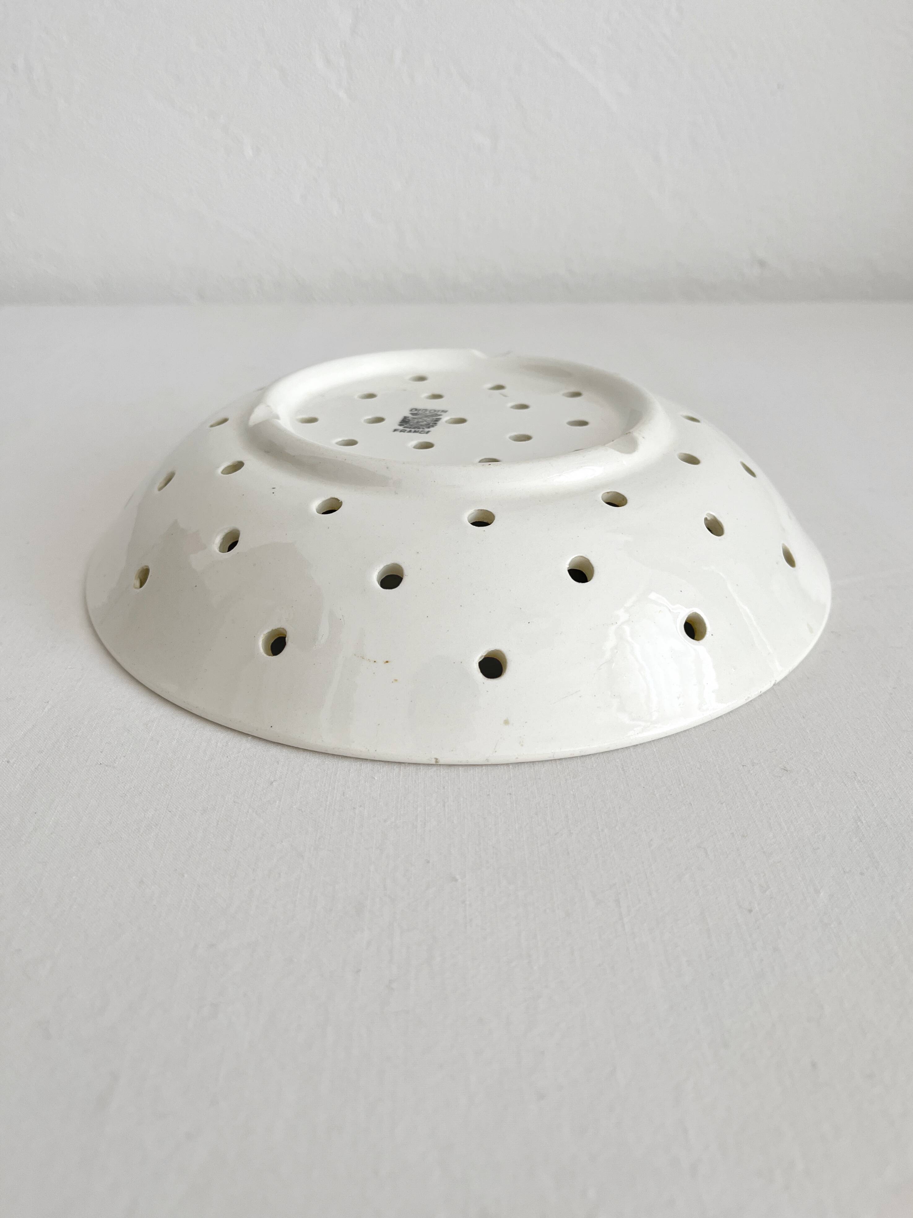 Earthenware drainer plate Digoin Sarreguemines