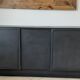 Meuble comptoir à tiroirs graphite et bois
