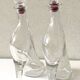 2 bottles vintage glass flacons registered model kefla france high heels