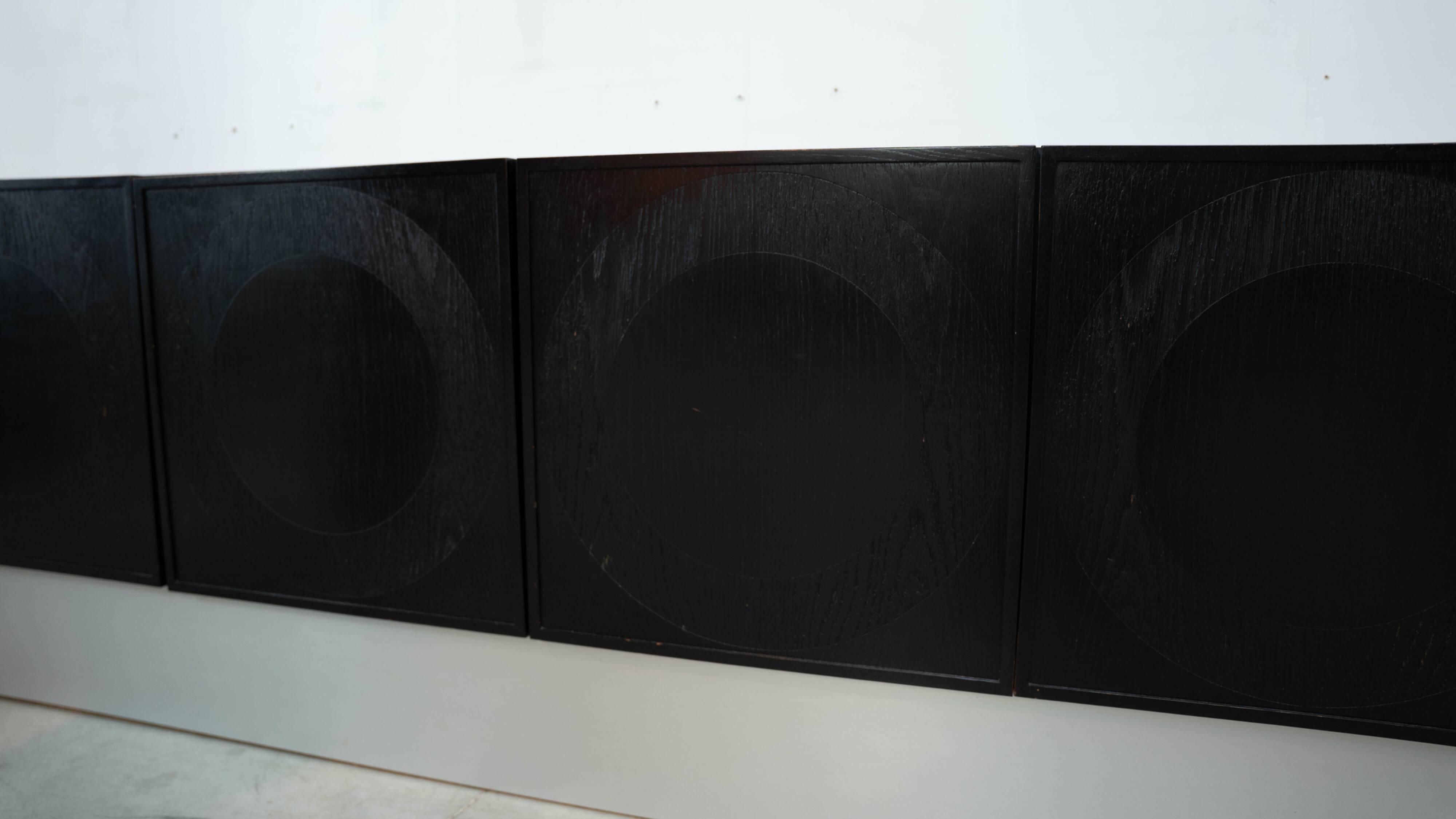 Black brutalist sideboard by Musterring