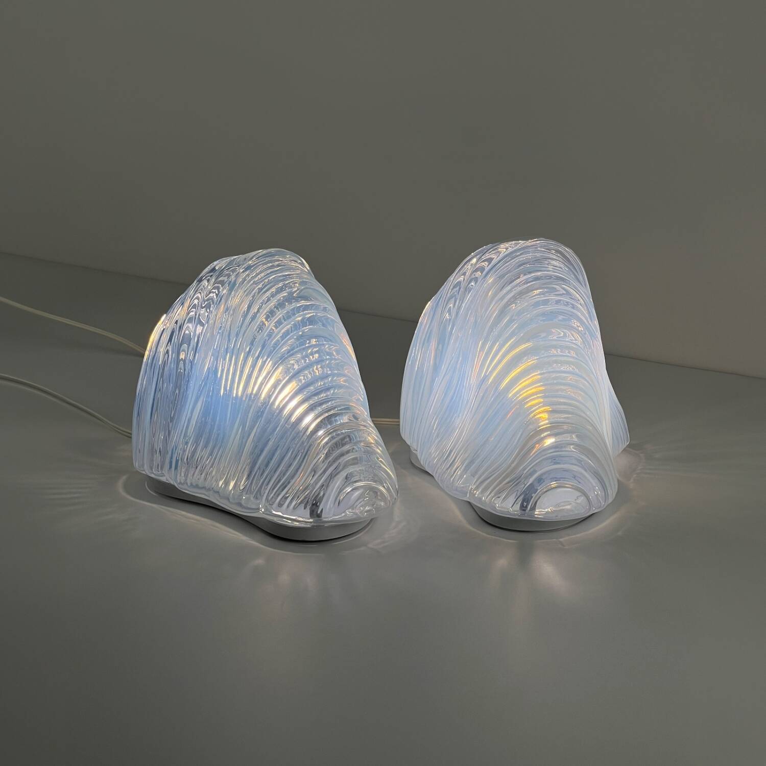 Pair of table lamp LT302 Iceberg Mazzega