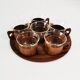 Teak coffee and tea set Schott & Gen Mainz Germany, 1970s.