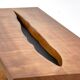 Large coffee table ONDA, cherry and walnut