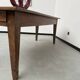 Solid walnut farmhouse table with spindle legs