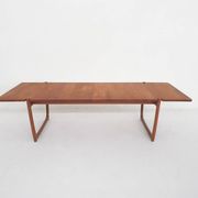Large teak coffee table by Peter Hvidt and Orla Molgaard Nielsen model FD 575 for France and Son
