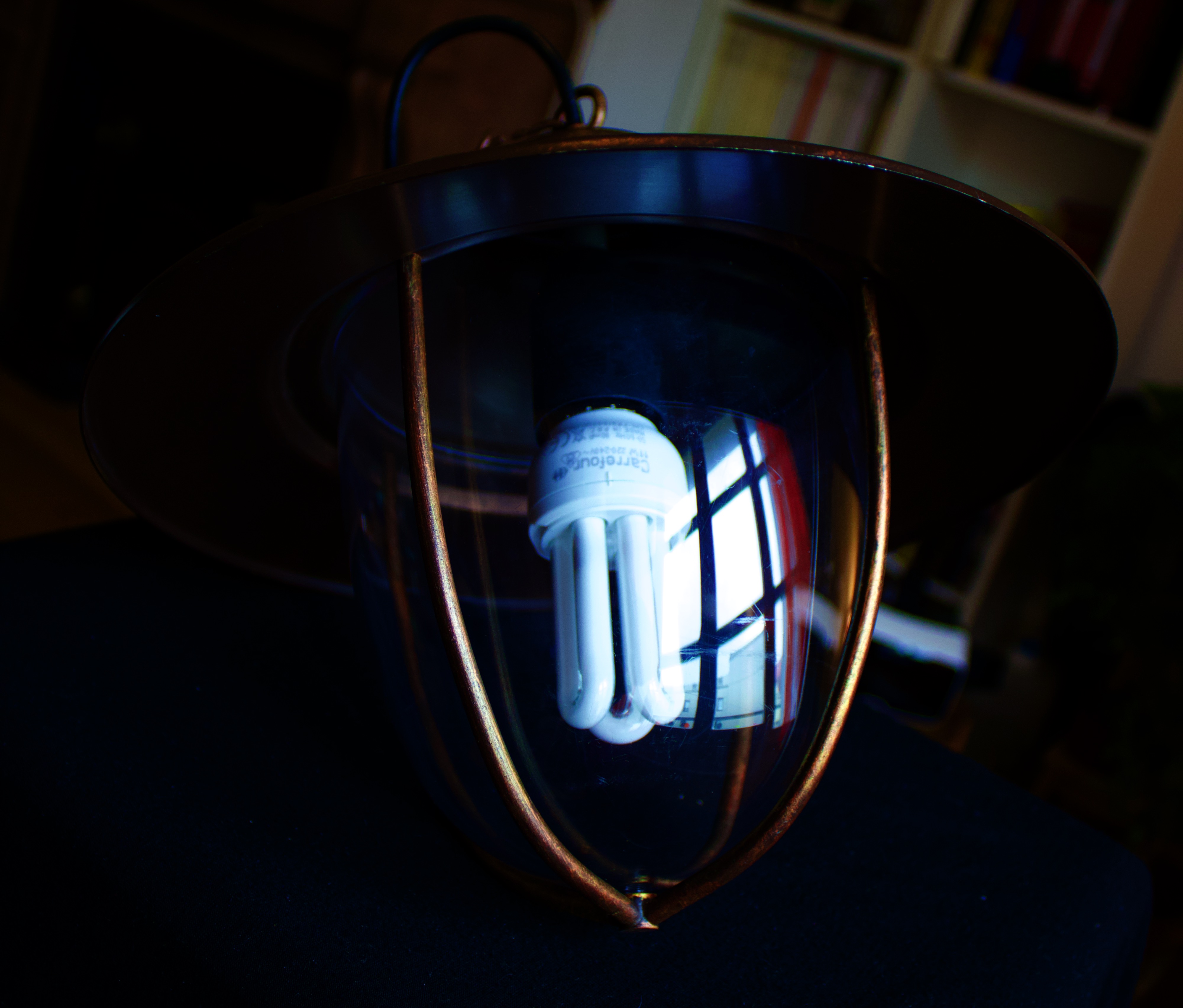 Glass and metal hanging lamp - Massive