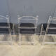 Lucite or plexi dining chairs, 1970s - set of 6