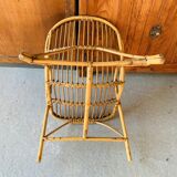 Rattan shell armchair 1960/70