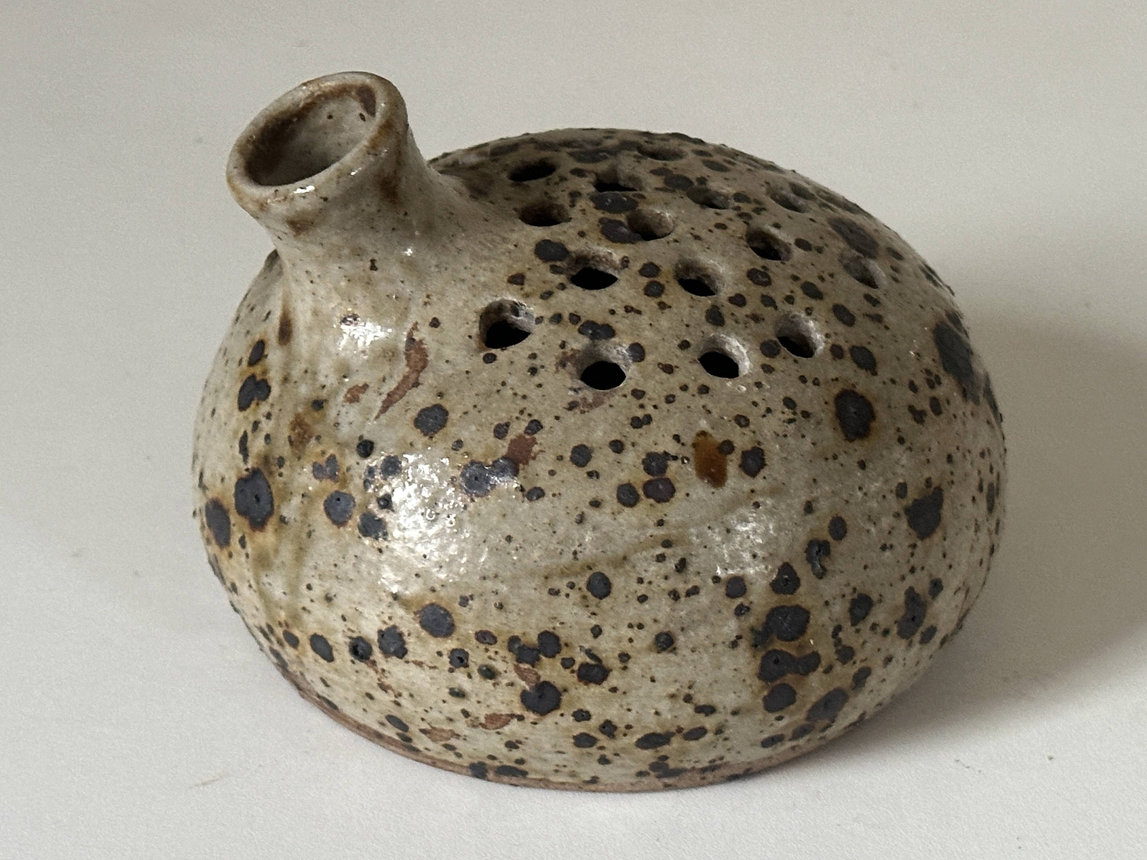 Vintage pyrite stoneware ceramic vase design from the 60s