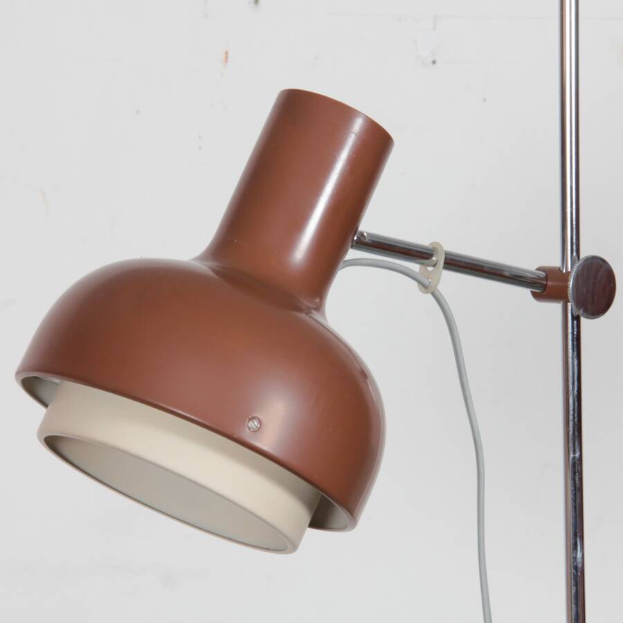 Metal floor lamp produced by Napako around 1970
