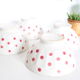 Set de 4 bols anciens à pois roses