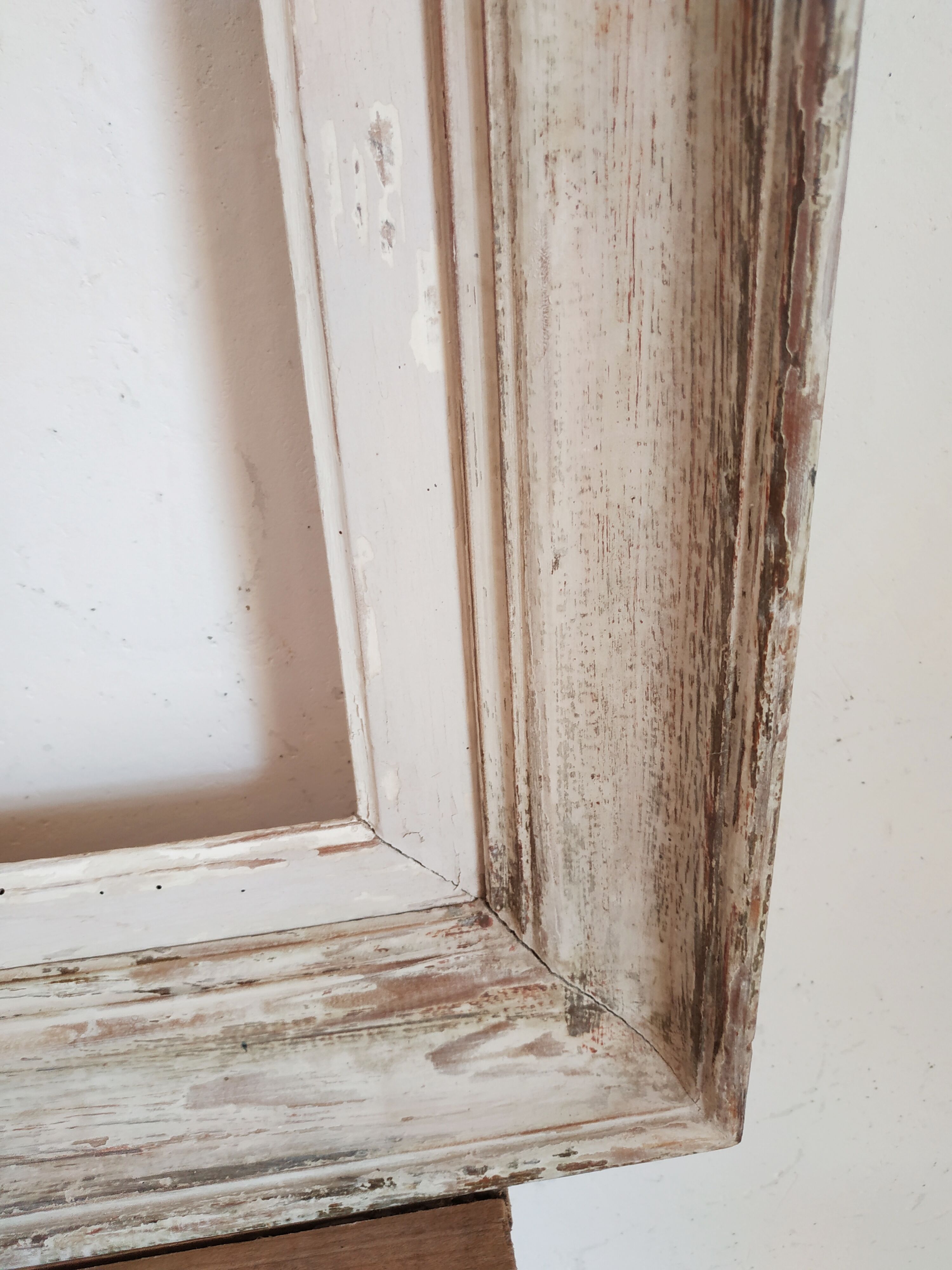 Old white patina frame