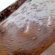 Coupe en Verre Soufflé Bullé Riom 1960