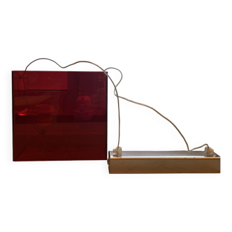Fontana Arte Suspension Duplex rouge à 2 lumières
