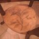 Gueridon table, Art Nouveau tea table in wood with floral decoration, signed Gervaise.
