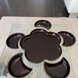 Vintage 70s aperitif tray with cups