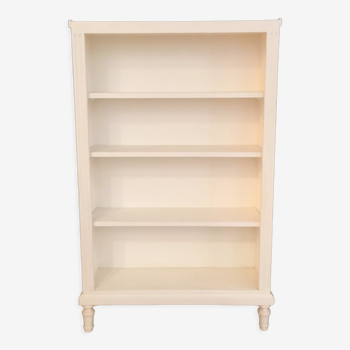 Bibliothèque étagère ancienne couleur blanc mat