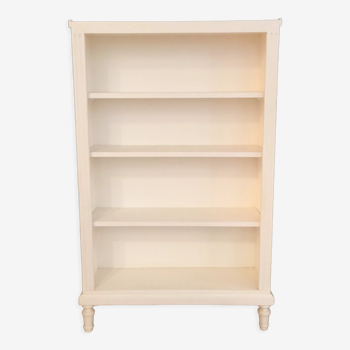 Old bookcase shelf matte white color