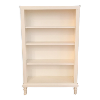 Old bookcase shelf matte white color