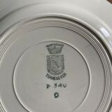 Flat plates Terre de fer Motif Floral St-Amand 6 pieces