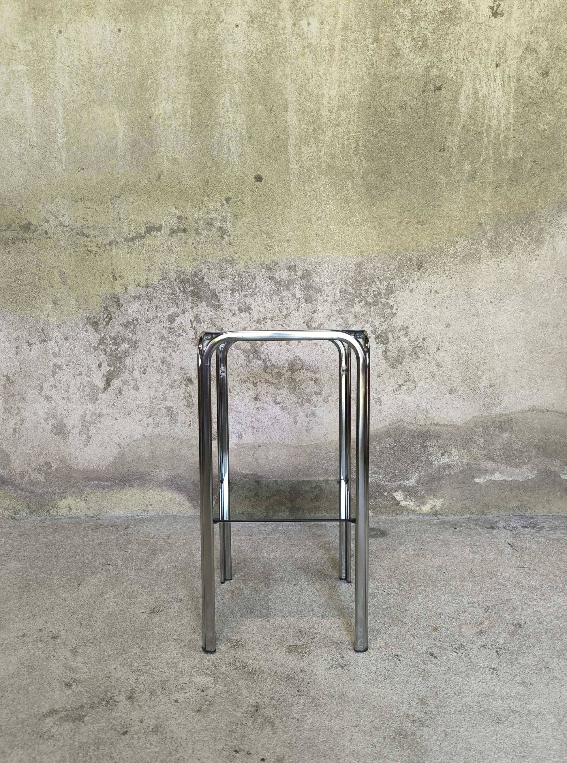 Vintage chrome saddle
