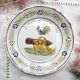 Antique French Earthenware Plate Revolutionary Rooster "I sing for freedom 1791" Nevers 19th century