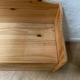 Natural wood bench chest