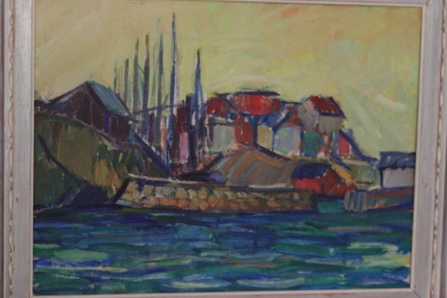 Huile sur toile originale – « Sapri, Italie » par Gunnar Ingemar Erixon